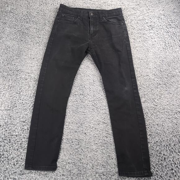 Levis 512 Jeans Men 30x29 Black Slim Tapered Stretch Denim Casual Chore Work - Picture 3 of 9